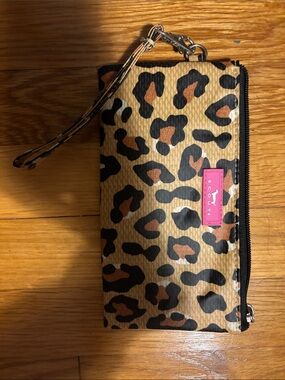 Scout Leopard Print Wristlet in Tan, Brown, and Black